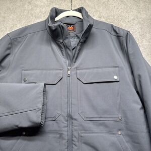 CornerStone Men's Gray Insulated Work Jacket L Quilted Lined Canvas CSJ75